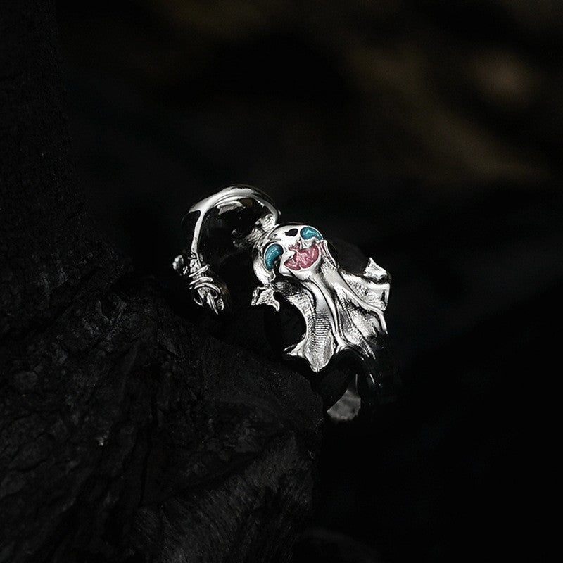 Nuevo anillo de plata esterlina de fantasma al por mayor